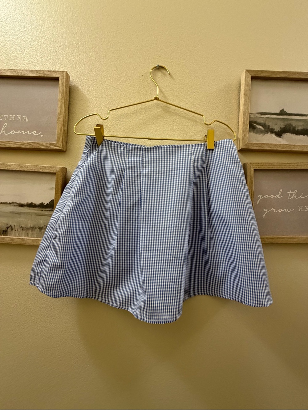 HYFVE Blue Gingham Circle Skirt